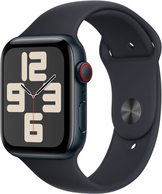 Apple Watch SE 2nd Generation, 44mm Aluminum Case, Cellular (Midnight)